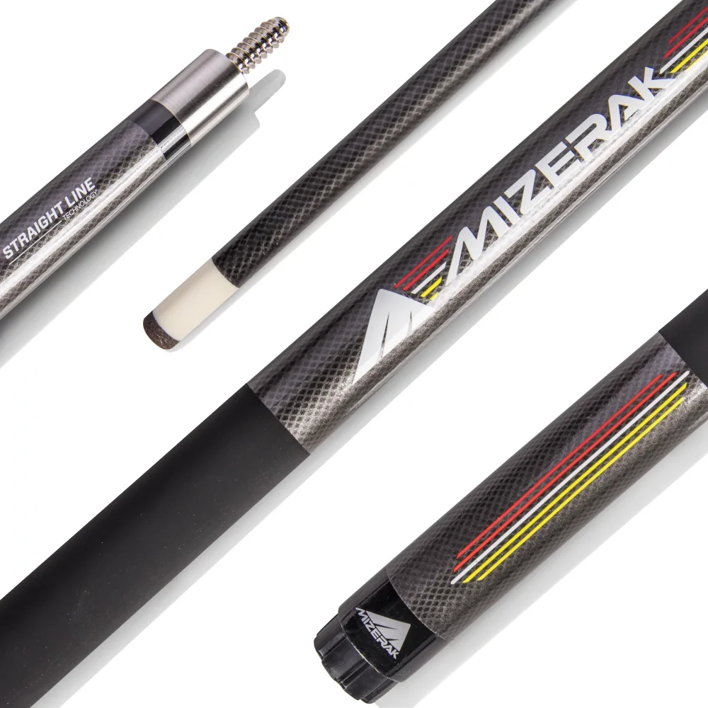 

Mizerak 58" Deluxe Carbon Composite Billiards Pool Cue with 13mm Carbon Fiber Ferrule and Leather Tip  Yellow