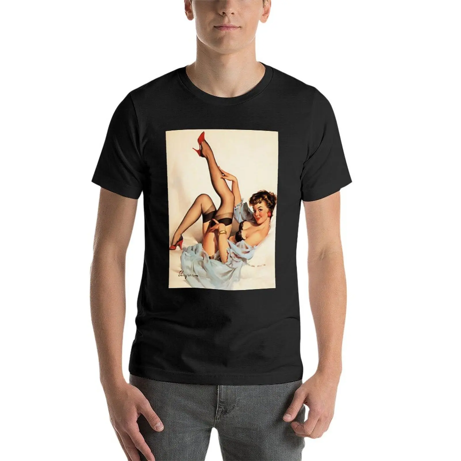 Мужская винтажная футболка Elvgren хлопок