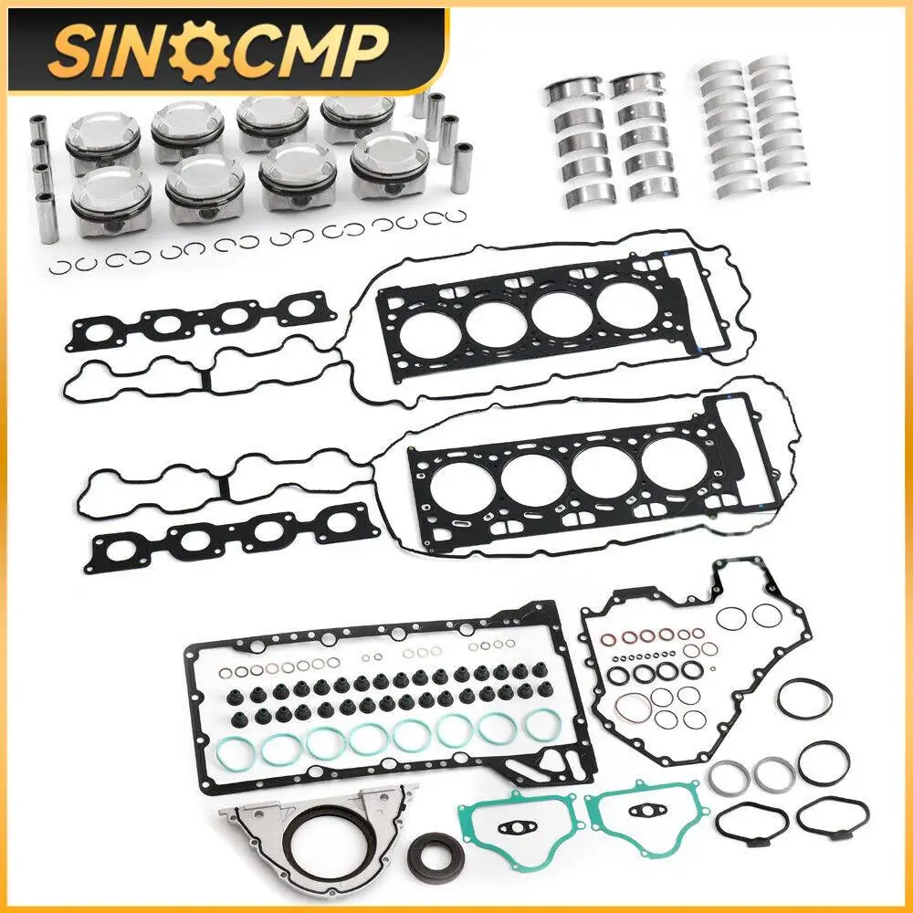 Комплект прокладок 8x для BMW 550i 750i X5 F01 F02 F03 E70 E71 N63 4.4L V8 11257613626 11257576475