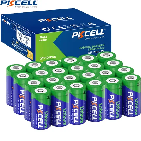 PKCELL CR123A литиевые батареи 3 В 1500 мАч