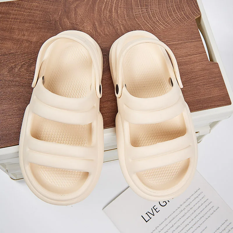 Women's Soft Sole Cloud Slippers Summer Beach Thick Platform Slippe Wear Sandals Twicer Eva for Home Flip Flops Couple Shoes