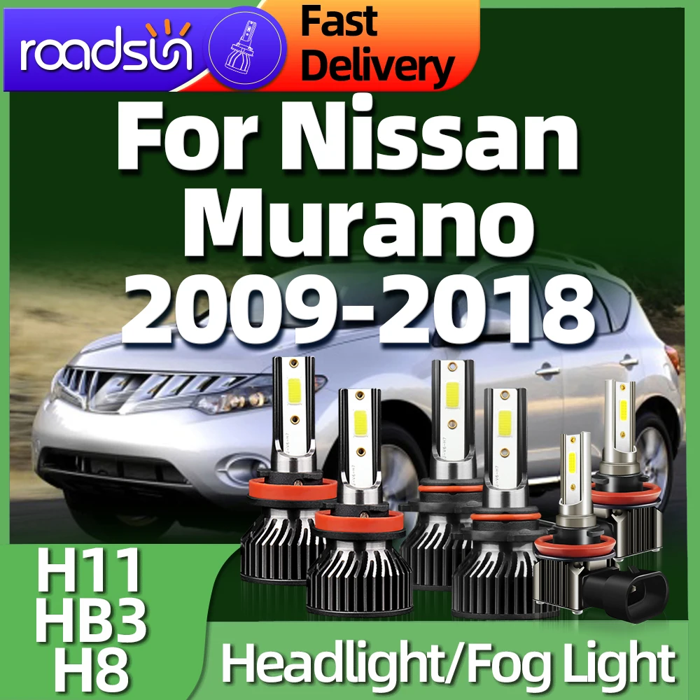 

Roadsun 2/6Pcs 6000K HB3 H11 Led Car Headlight H8 Fog Light For Nissan Murano 2009 2010 2011 2012 2013 2014 2015 2016 2017 2018