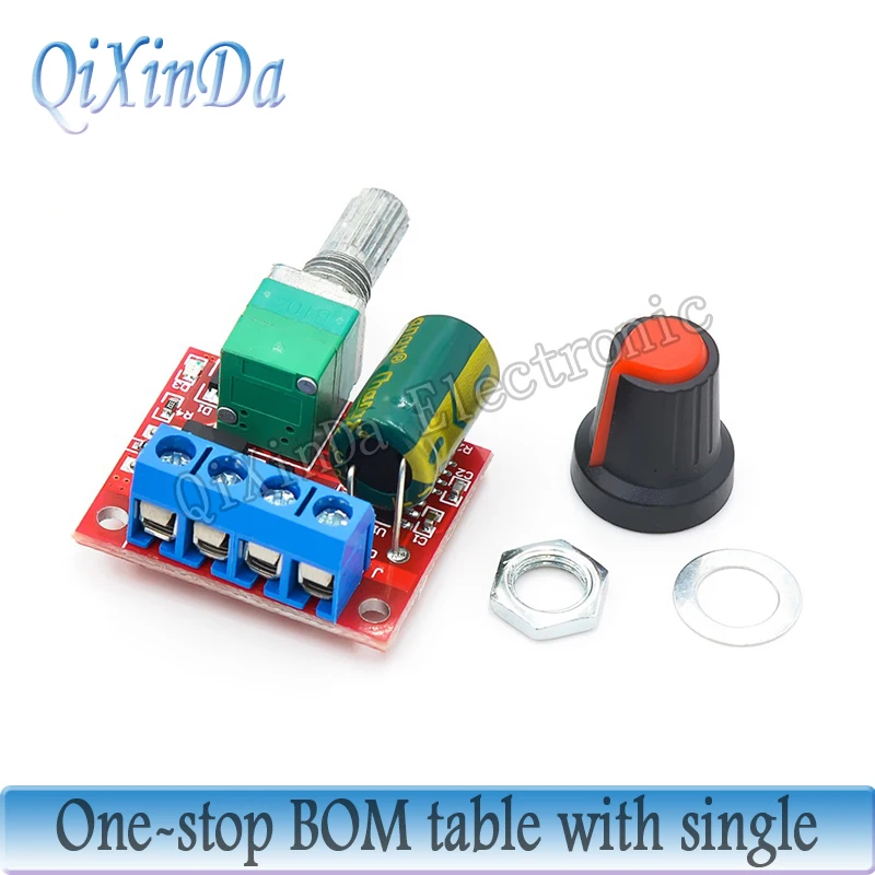 Mini 5A 90W PWM 12V Φ Модуль 4 5 V-35V Регулируемый регулятор скорости переключатель