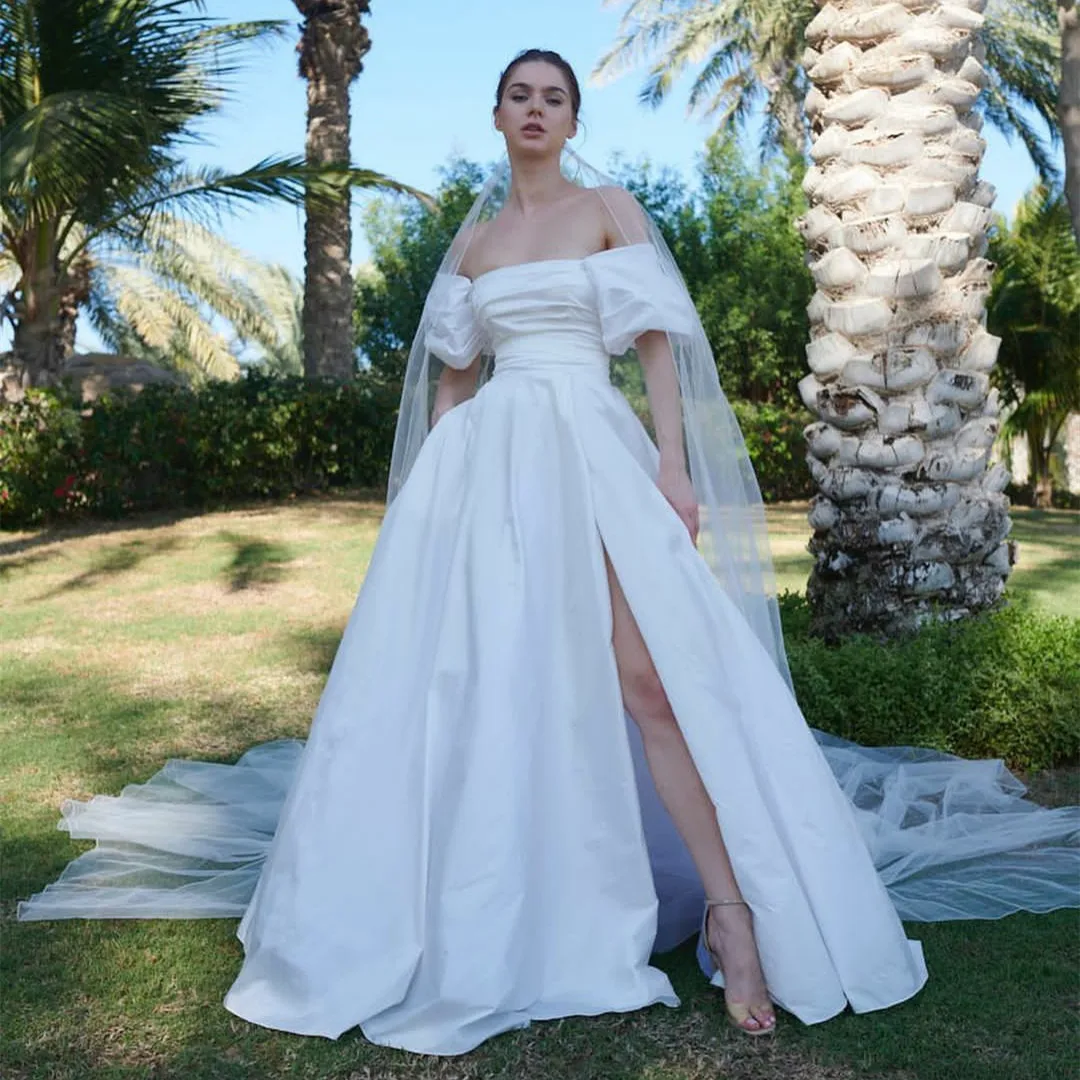 

Женское длинное свадебное платье It's yiiya, белое платье без бретелек с разрезом и открытой спиной на лето 2019