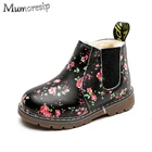 Mumoresip 2021 осень-зима детские ботинки для малышей и больших девочек теплые хлопковые модные ботинки принцессы с цветочным принтом