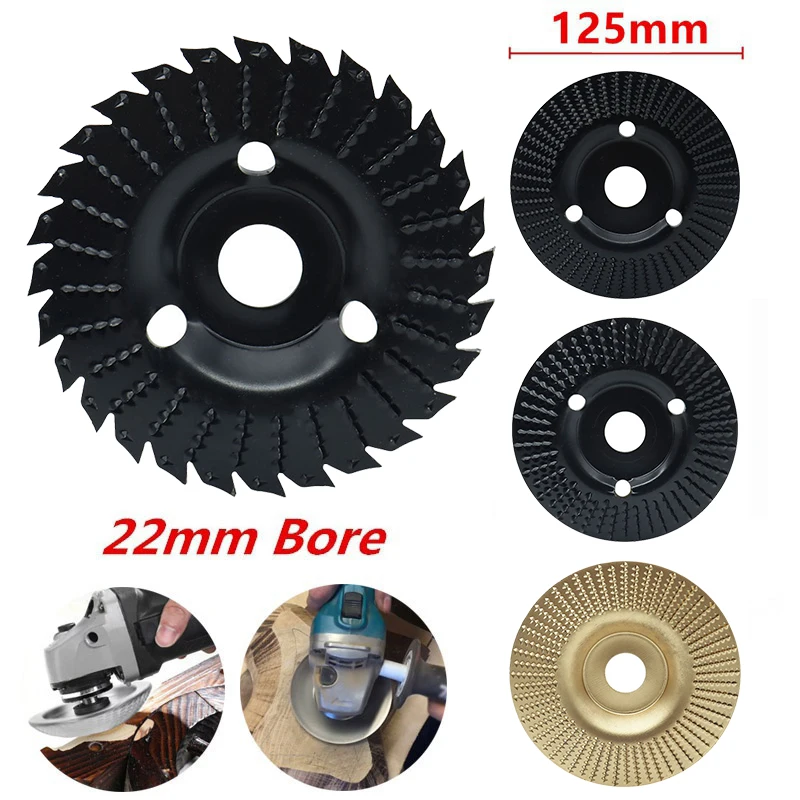 

22mm Disc Tools Carving Polishing Angle Wheel Woodworking Diameter Grinding 125mm Wood Bore Shaping Round Sanding