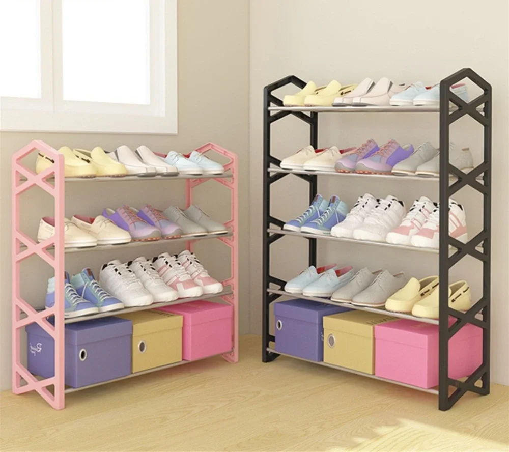

Простая многослойная компактная X-образная стойка для обуви, многофункциональная сборка, экономичный шкаф для обуви, пыленепроницаемый стеллаж для хранения