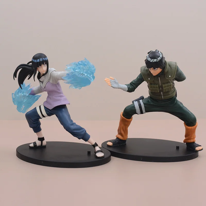 

16CM Naruto Anime Action Figure Hyuuga Hinata Rock Lee Roubu Double Lion Fist Fighting Figurine PVC Model Toy Gift
