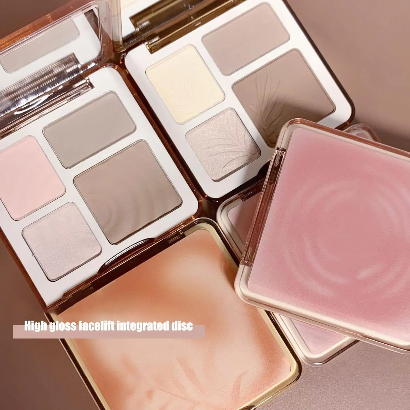 Bronzers Palette Makeup Contour Powder Cosmetics Pigmented Nose Blusher Shadow Natural Pallete Stereoscop A7s1