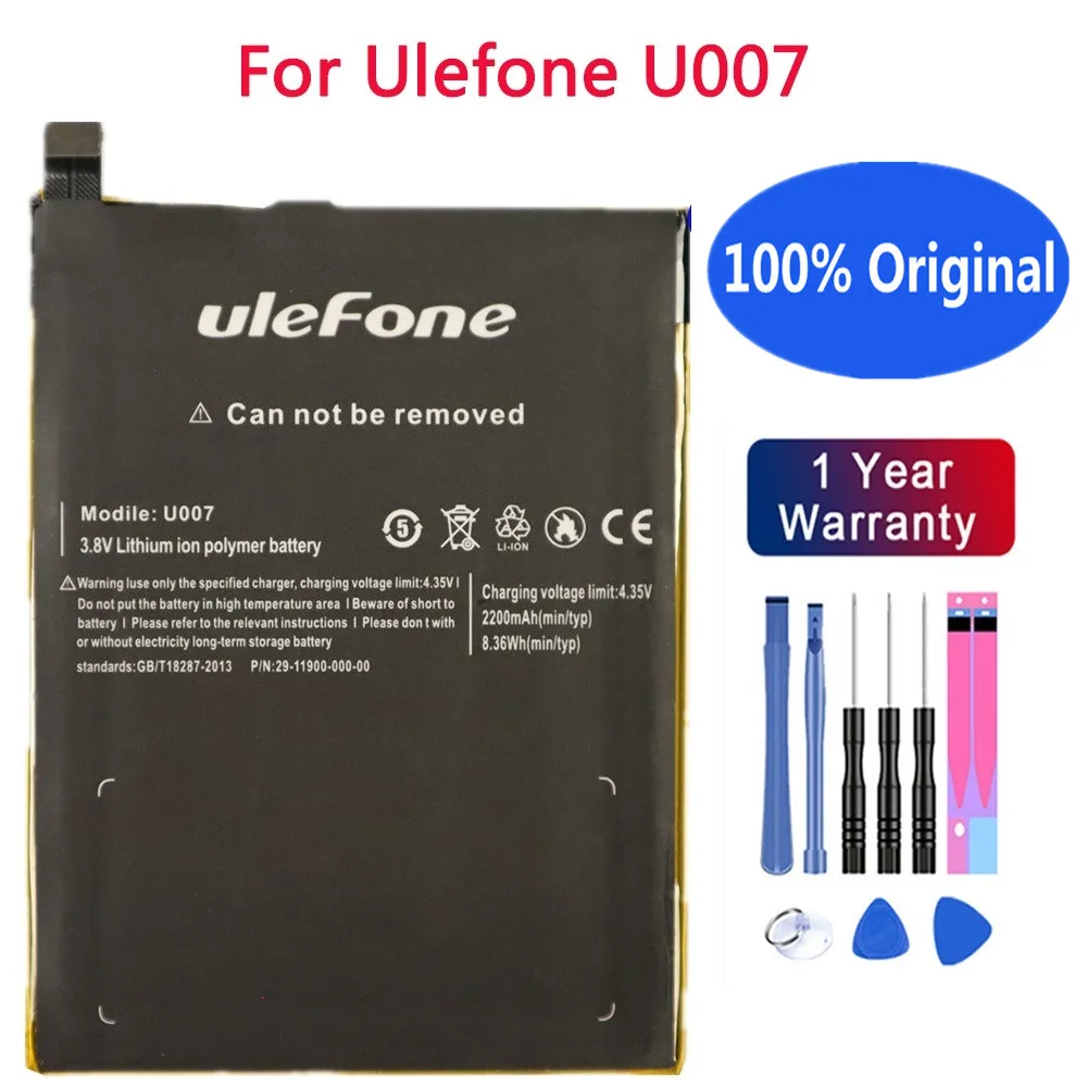 

2022 years Ulefone U007 Battery 2200mAh High Quality Back Up Battery Replacement For Ulefone U007 Smartphone With Gift Tools