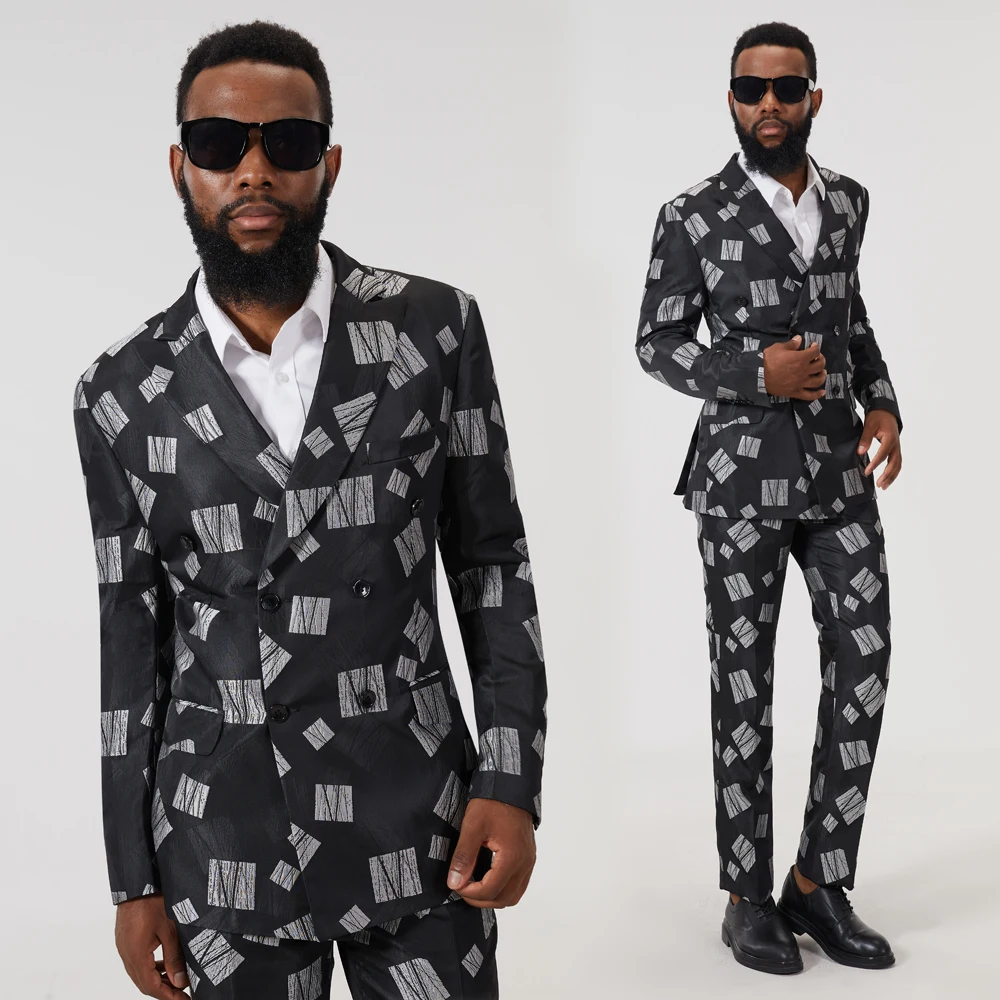 Мужские двубортные деловые костюмы для свадьбы приталенные куртка блейзеры