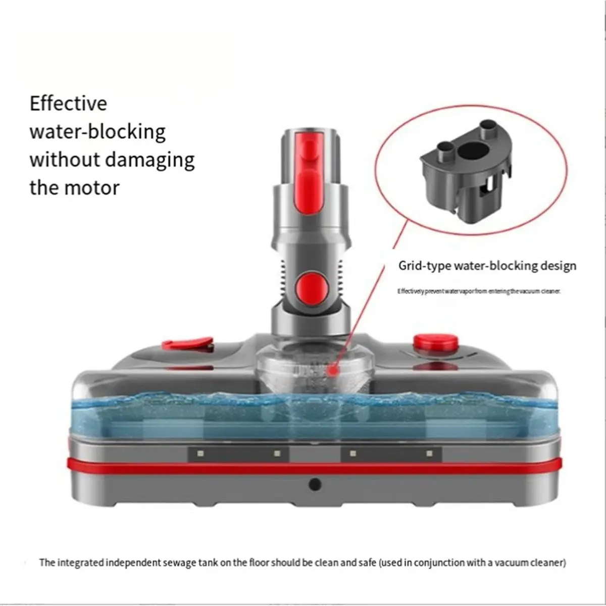 Фото Электрическая насадка-швабра (A43I) для беспроводных пылесосов Dyson V7 V8 V10 V11 V15, насадка для влажной и сухой уборки, щетка для пола №2