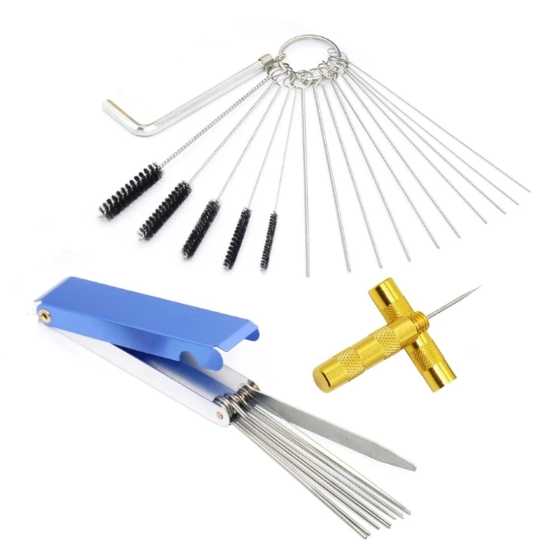 Алюминиевый комплект для очистки карбюратора набор с 5 щетками гаечных ключей