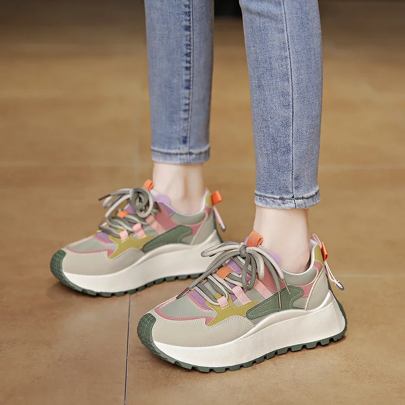Повседневная спортивная обувь Daddy Shoes Female Ins Tide 2024 осень-зима новые туфли Forrest