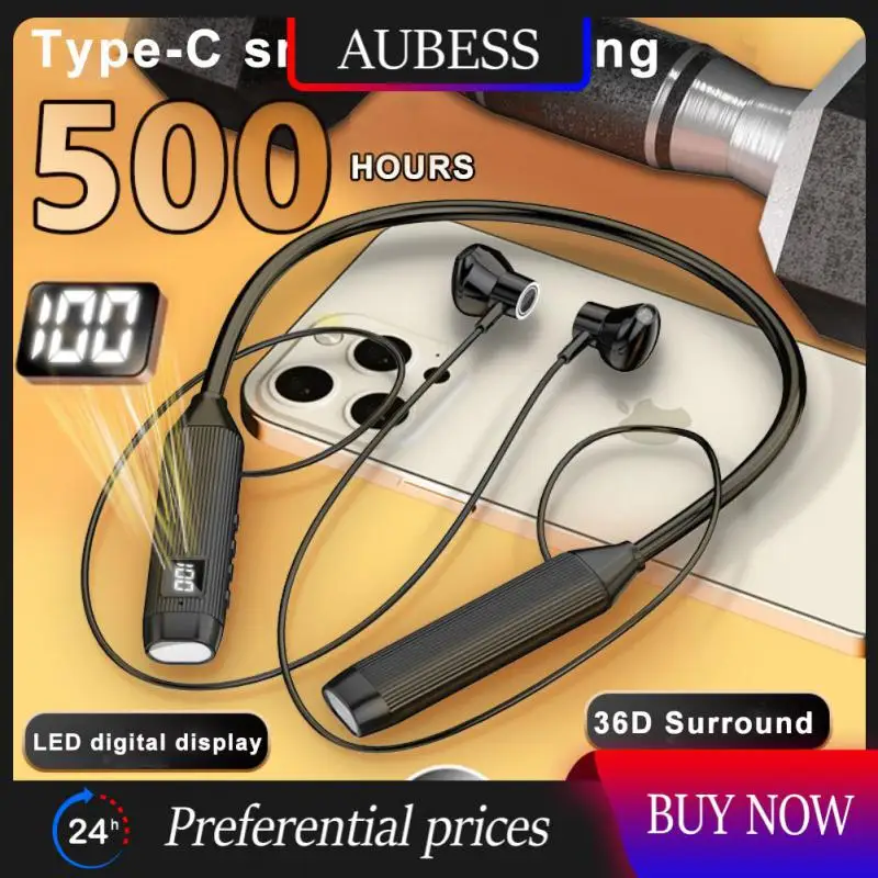 

Lightweight Headset Long Battery Life Neck-mounted Headphones Type-c Charging Stereo Sports Game Earphones Tws Earbuds