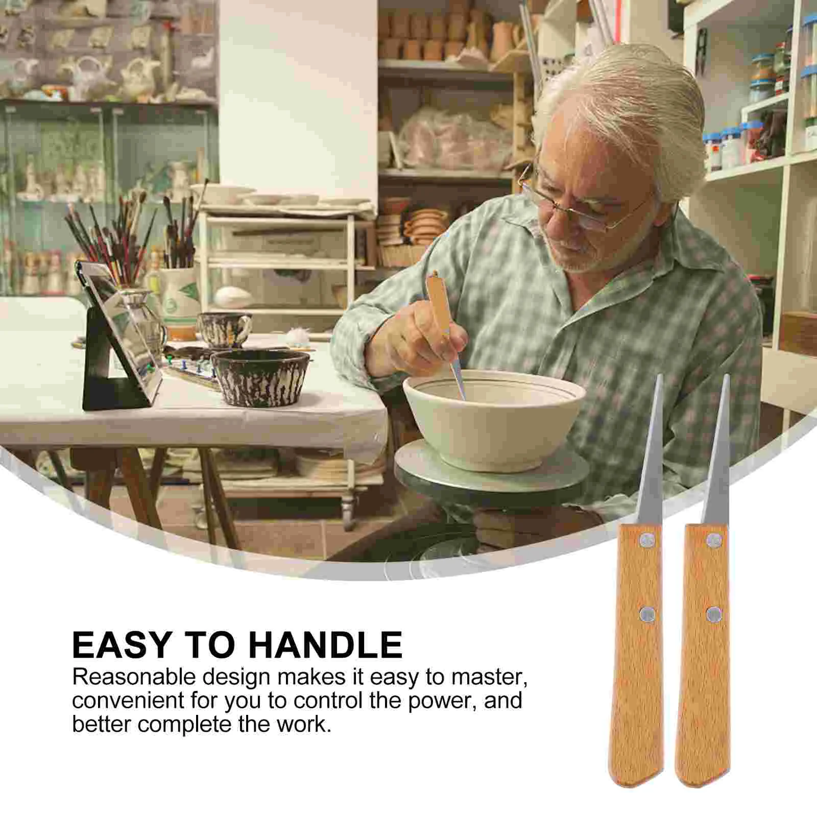 2 шт. гравировальный нож скребок карманный глиняный формовочный инструмент для