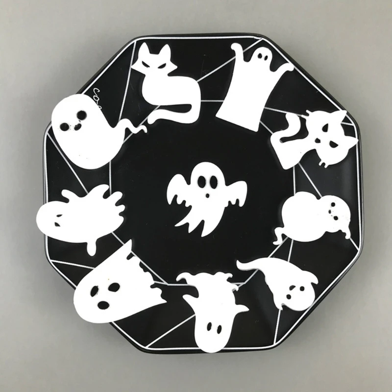 Хэллоуин тыква призрак летучая мышь брелок смола формы серьги кулон силиконовая