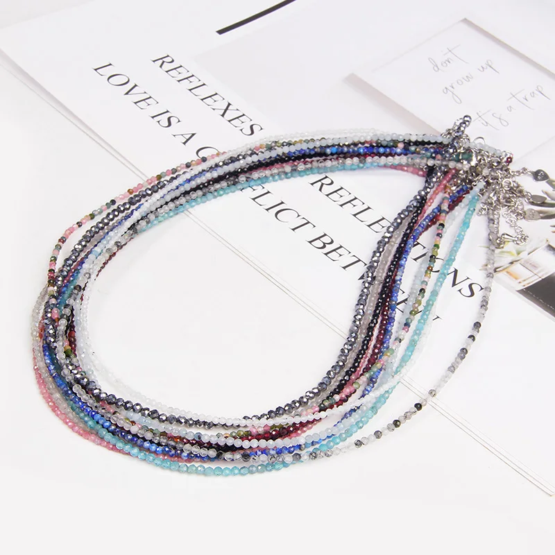 Ожерелье из натурального необработанного драгоценного камня Шпинели с