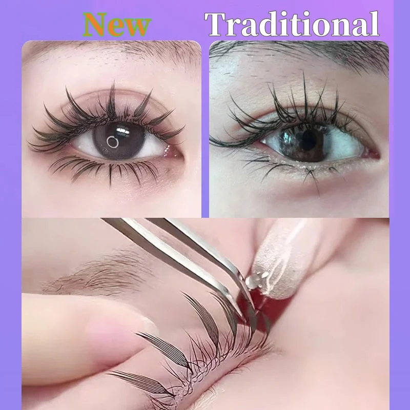 5 чехлов готовые веерные ресницы наращивание кашемировых перьев индивидуальная