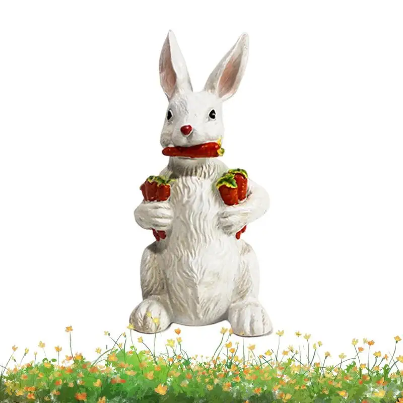 

Garden Rabbit Resin Statues Animal Sculpture Bunny Figurine Garden Statue Rabbit Decor Rabbit Garden Decor Bunny Resin Statue