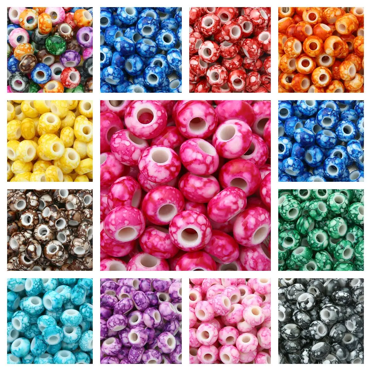 

Acrylic flower bead flat bead ABS imitation pearl bead string loose bead diy handmade earring bracelet accessories materials