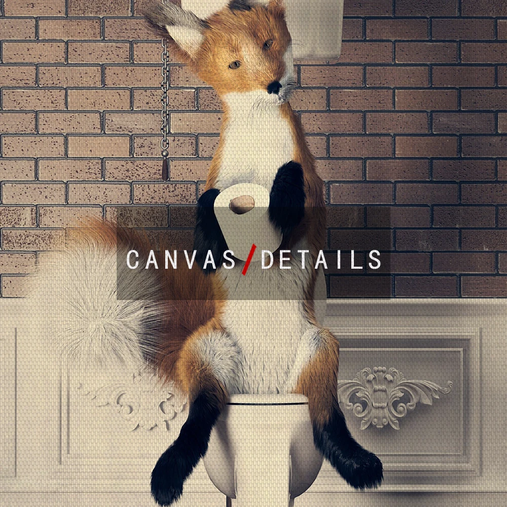 Настенный декор в стиле ретро для ванной комнаты с животными Забавный медведь