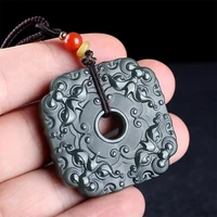 hot selling natural hand carve hetian jade cyan sifang wealth necklace pendant fashion jewelry accessories men women luck gifts1