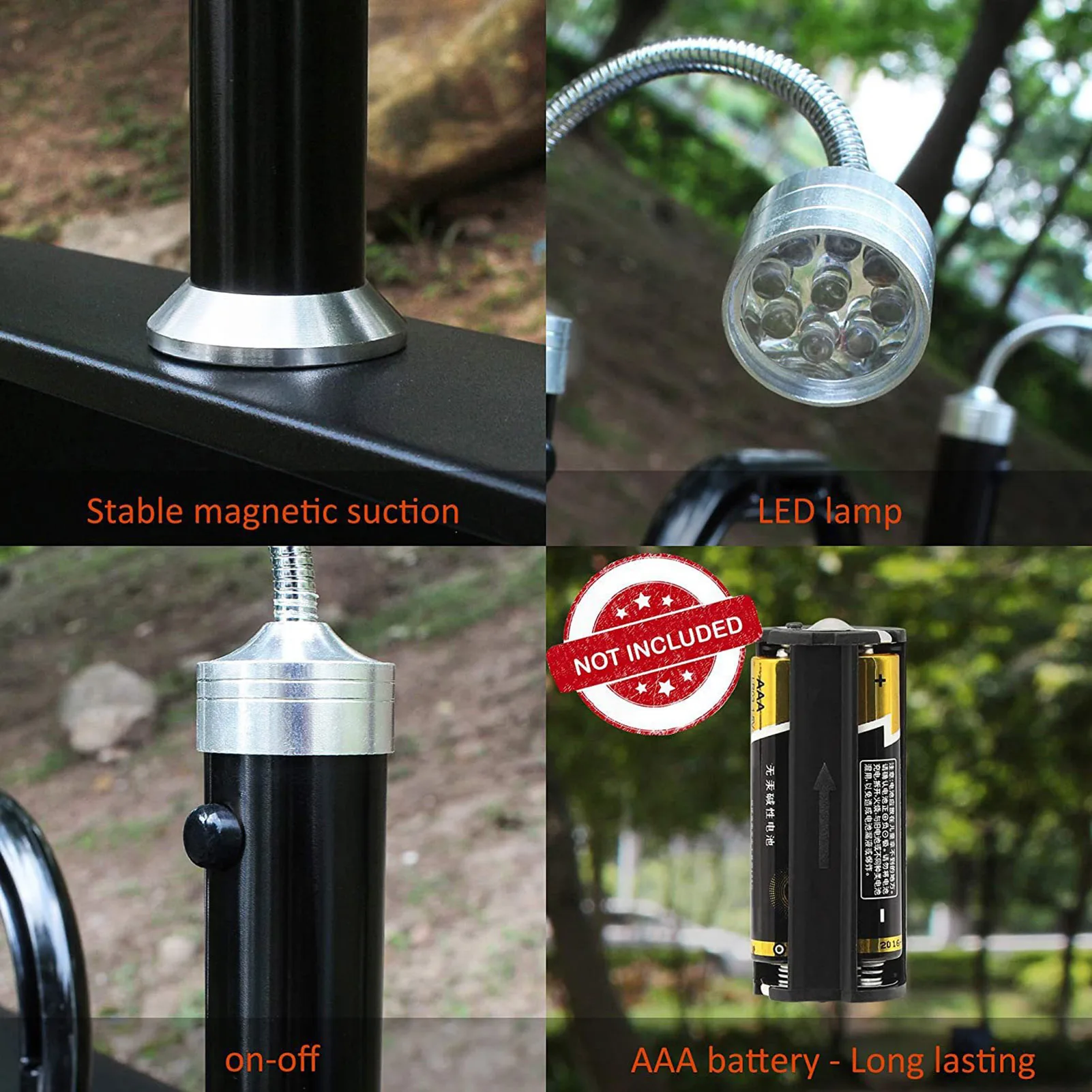 

Flexible Hose LED Flashlight Flexible Angle Adjustment Flashlight for Indoor & Outdoor Camping