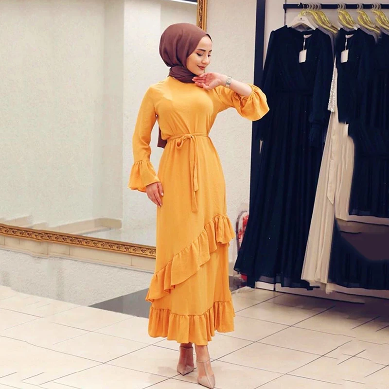 

Arab Hijab Dresses For Women 2022 Maxi Dubai Muslim Turkish Ramadan Moroccan Oriental Long Dress Eid Saudi Robe Islamic Clothing