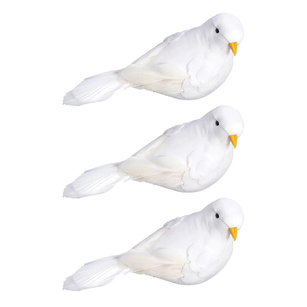 

3Pcs Simulation Birds Artificial Birds Model Adornment Garden Decor Bird Props