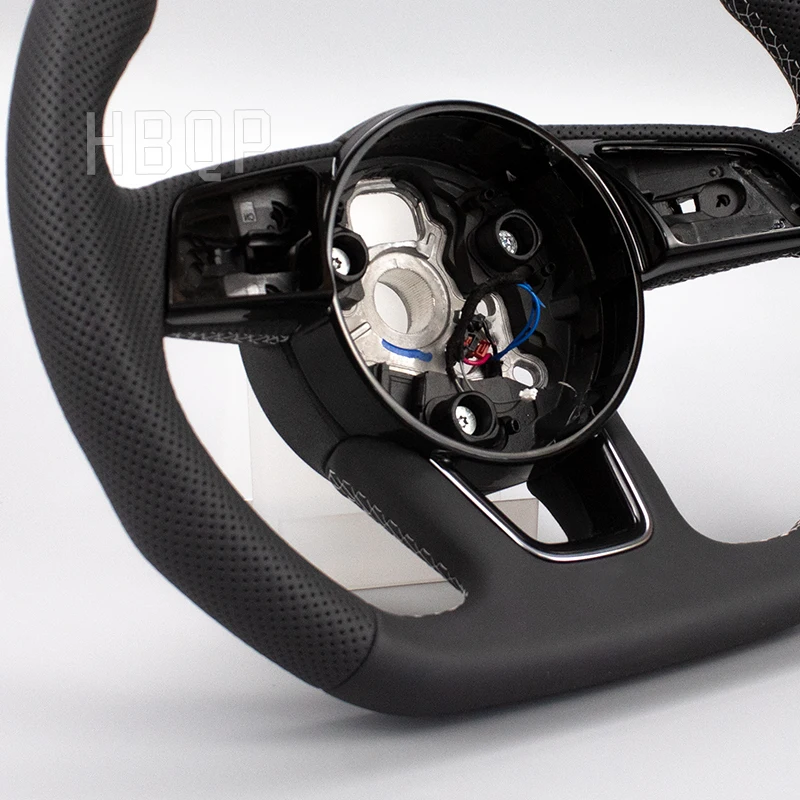 Кожаное рулевое колесо с плоской подогревом и перфорацией Подходит для Audi A3A4A5