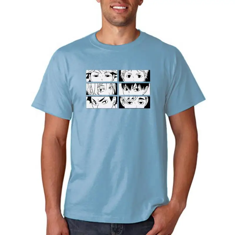 

Футболка Haikyuu с аниме «глаза мальчика» для женщин, модная новинка 2022, футболка в стиле хип-хоп, уличные футболки в стиле Харадзюку, мягкие женские топы с коротким рукавом