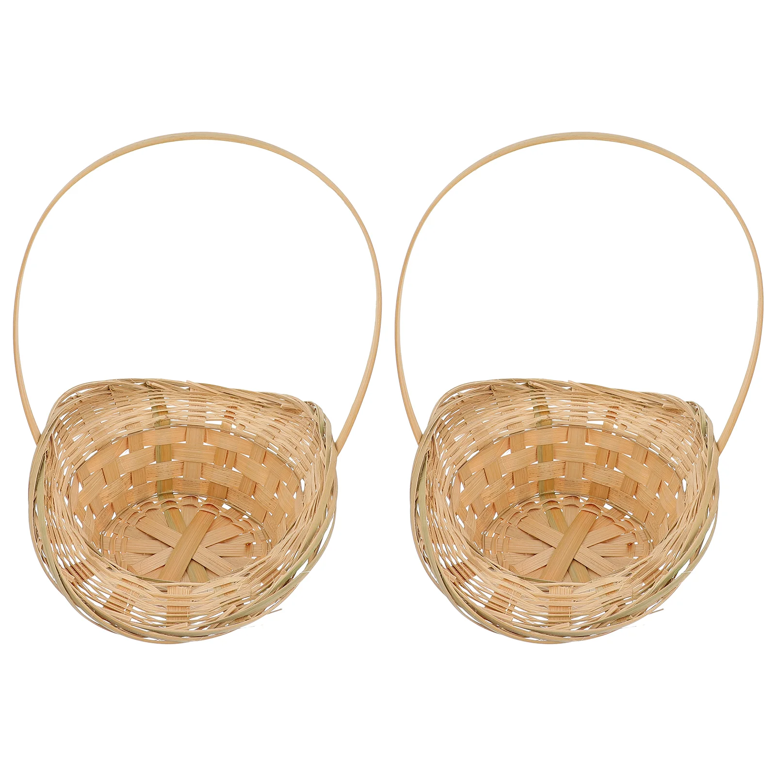

2PCS Flower Woven Basket Decorative Home Bedroom Items Organizer Basket