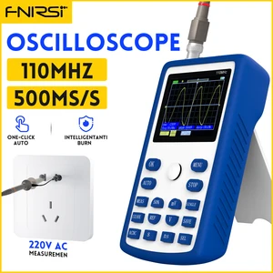 FNIRSI-1C15 Профессиональный цифровой осциллограф 500 MS/s частота дискретизации 110 МГц аналоговая полоса пропускания поддержка сохранения сигналов