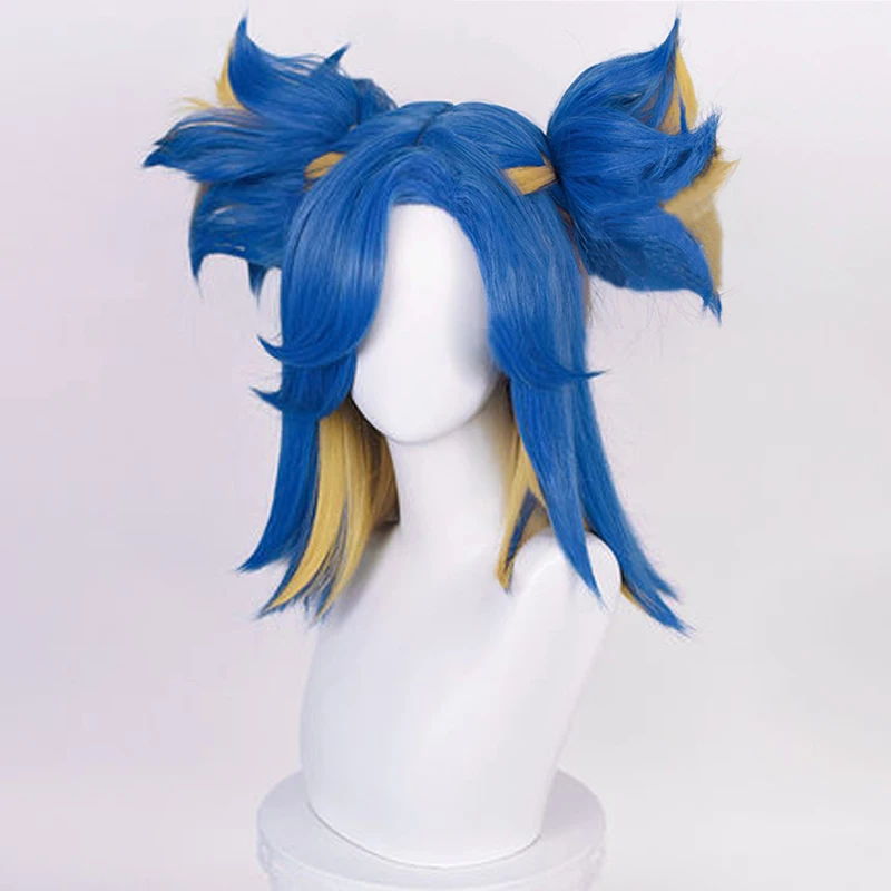 Парик неоновый для косплея Game Valorant термостойкие синтетические волосы с