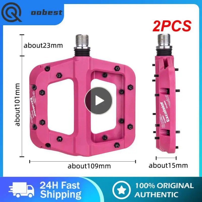 

2 шт., велосипедные педали из нейлона, 2 подшипника, композитные педали для горного велосипеда 9/16, высокопрочные Нескользящие педали для поверхности дорожного BMX