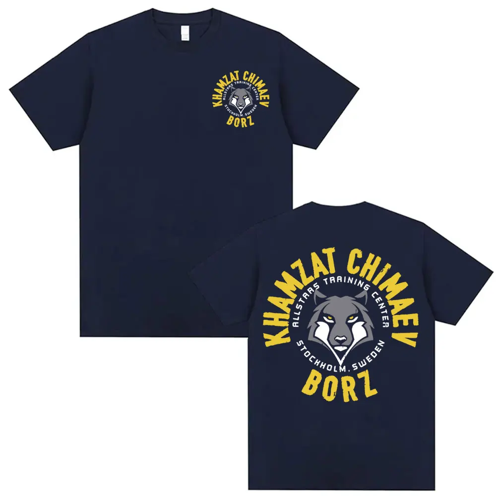 Фото Limited Khamzat Chimaev Logo Graphic T Shirts Men's Clothing Fashion Gothic Oversized T-shirts Unisex Casual 100% Cotton T Shirt №2