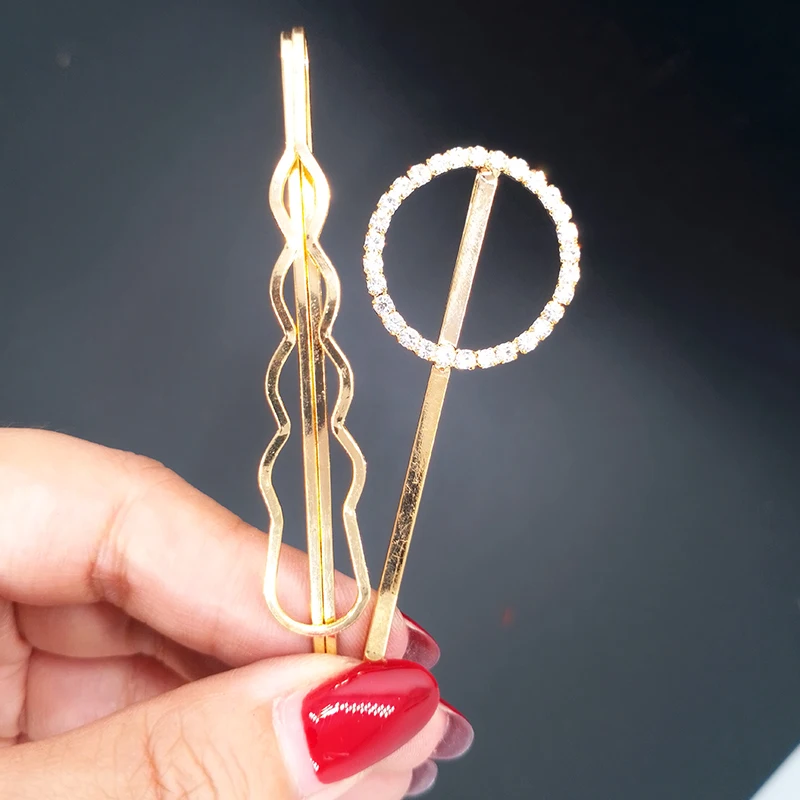 KIOOZOL заколка для волос женщин акриловая звезда шар бант золотой цвет аксессуары