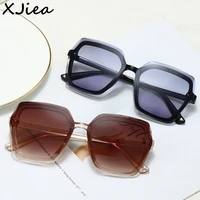 xjiea women rimless sunglasses 2022vintage fashion oversized eyeglassesshades with uv400 lensesfishing driving partying