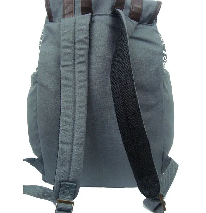 Canvas Bookbag Cotton Casual Backpack College Student Pattern Printed Daypack  15 inch Laptop MacBook Chrome Book Ipad For Schoo