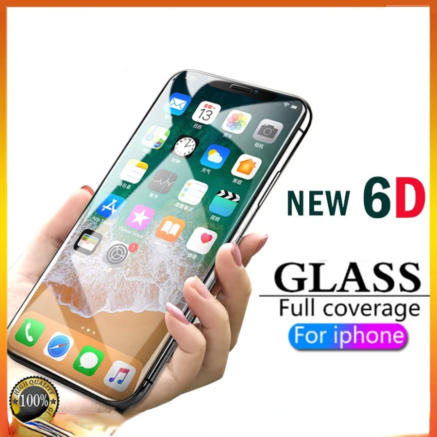 

Закаленное стекло для iphone 6S Plus/ 7 plus/8plus 11 12 13, защитная пленка для экрана, защитная пленка