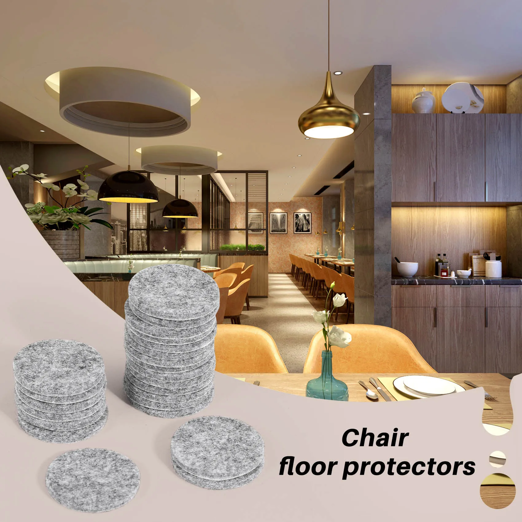 Furniture Leg Felt Mat Pad Gray