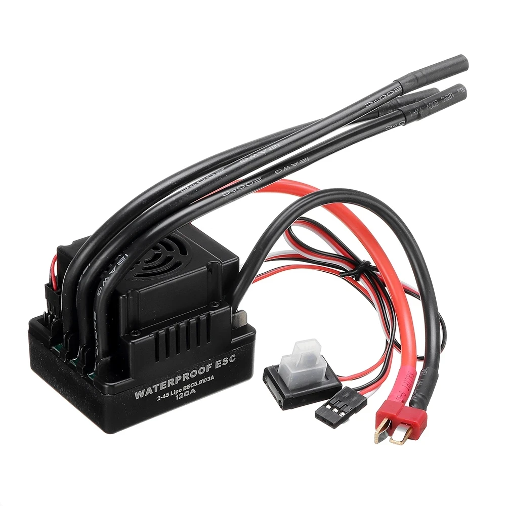 QUANUM 120A бесщеточный ESC T/XT60 штекер с 5 8 V/3A SBEC 2-4S для 1/8 RC автозапчасти - купить по