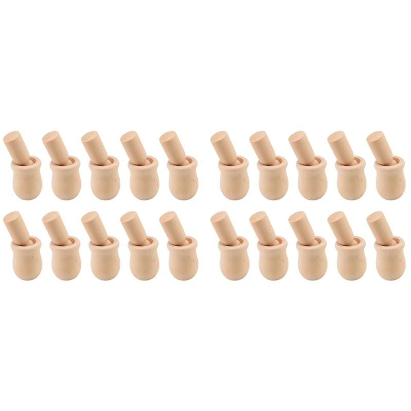 

Wooden Peg People Nesting Set Wood Peg Dolls Kids DIY Montessori Toy Pack Of 20