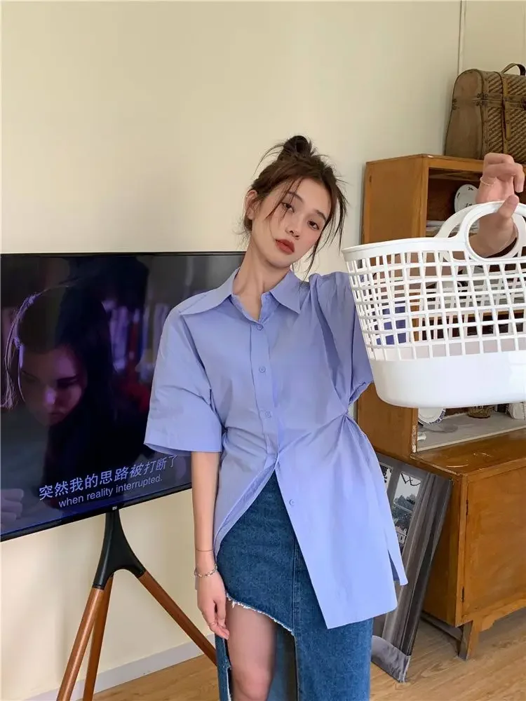 Женская рубашка и блузка Деловые женские топы тканые офисные наряды с лацканами