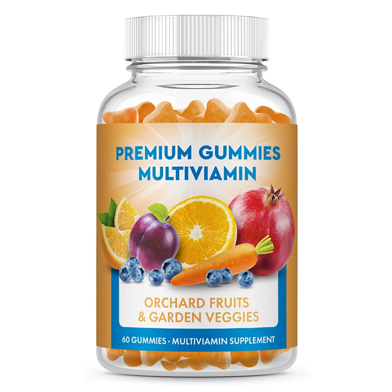 

60 Pills Multivitamin Bear Gummies Complex Vitamins Enhance Immunity Supplement Nutrition Provide Health Food