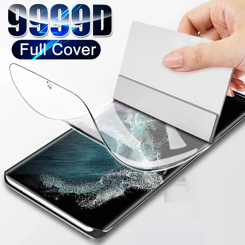 

Защитная пленка с полным покрытием для Samsung Galaxy S21 Plus S22 Ultra FE S20 S10 S9, защита экрана, Гидрогелевая пленка для Note 20 9 10