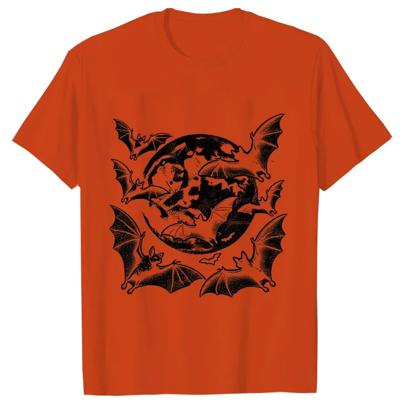 Футболка Moon Bats Y2k для мужчин винтажный стиль футболка с летучей мышью