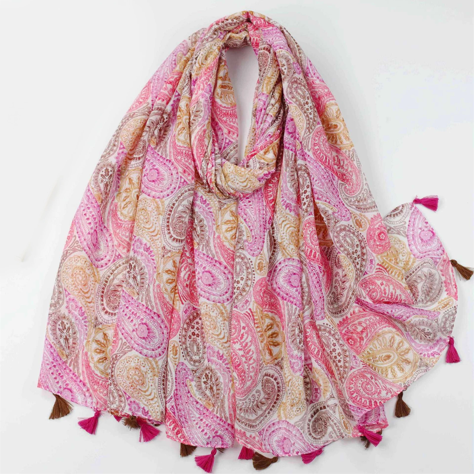 Новый стиль ветрозащитные шали с кисточками мусульманский платок 180*85 см женская