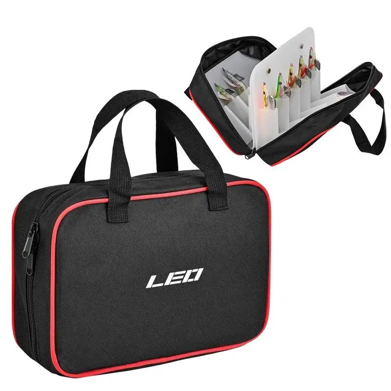 

Fishing Lure Storage Case Lure Wrap Bag Saltwater Resistant Tackle Bag Separate Space Reusable Zipper Design Sea Fishing Gift